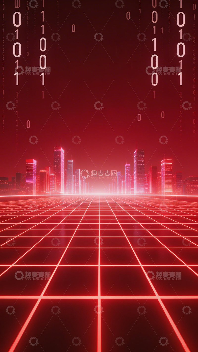 高清大图下载【趣麦麦图】未来科技城市背景图