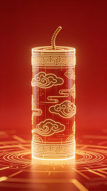 金光祥云圆柱装饰图案