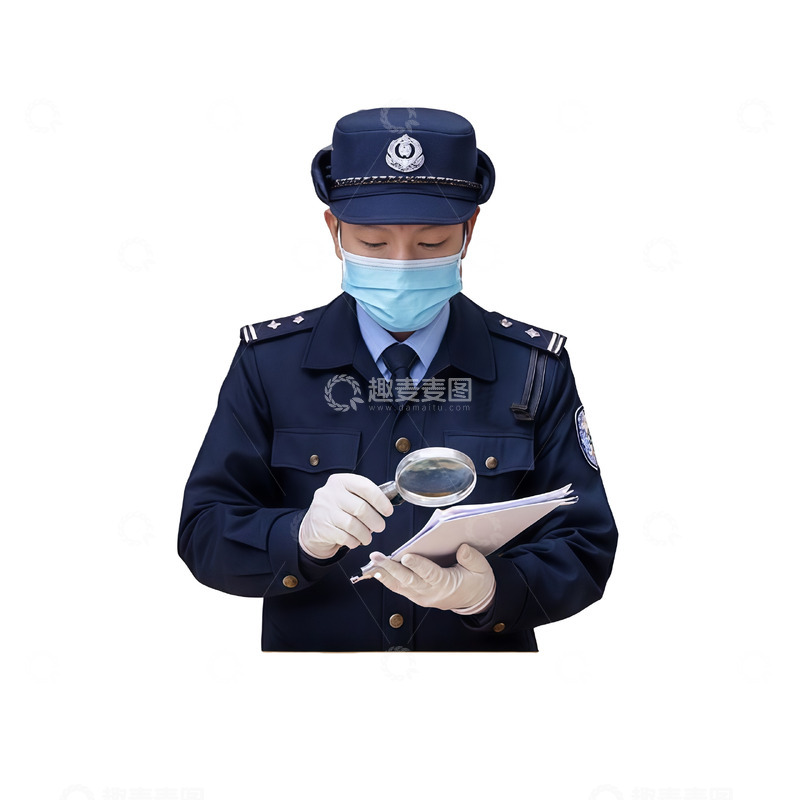 高清大图下载【趣麦麦图】警察制服细节展示