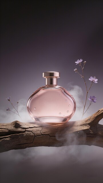 粉色香水瓶艺术摄影