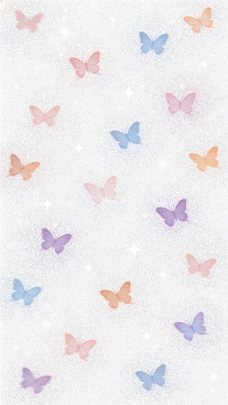 高清大图下载【趣麦麦图】梦幻蝴蝶背景设计素材