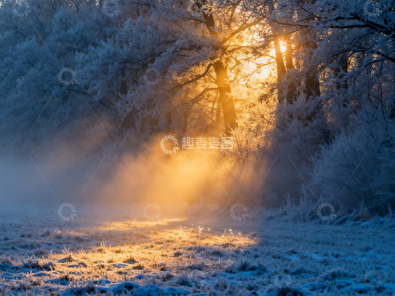 高清大图下载【趣麦麦图】冬日清晨浓雾弥漫3