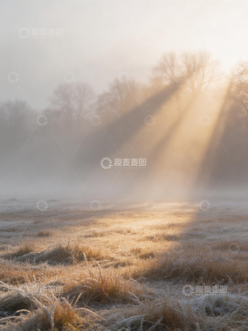 高清大图下载【趣麦麦图】冬日清晨浓雾弥漫6