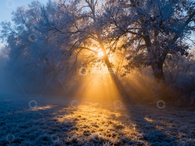 高清大图下载【趣麦麦图】冬日清晨浓雾弥漫5