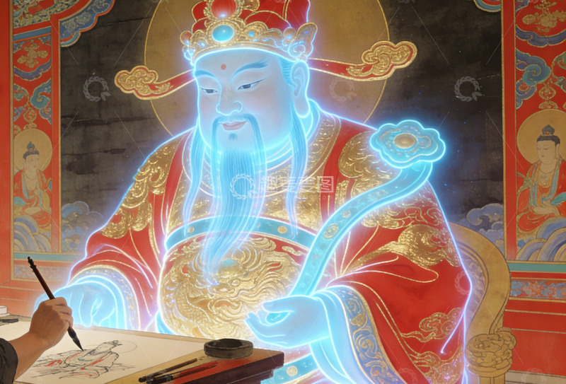 高清大图下载【趣麦麦图】传统神话人物绘画作品装饰画