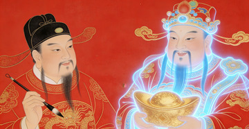 传统中国风神仙人物画像装饰画