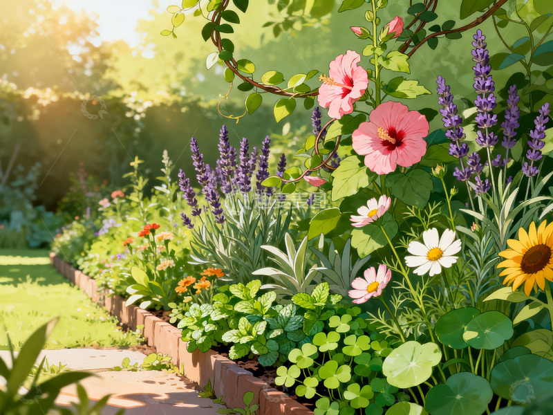 高清大图下载【趣麦麦图】路边花草温馨场景3