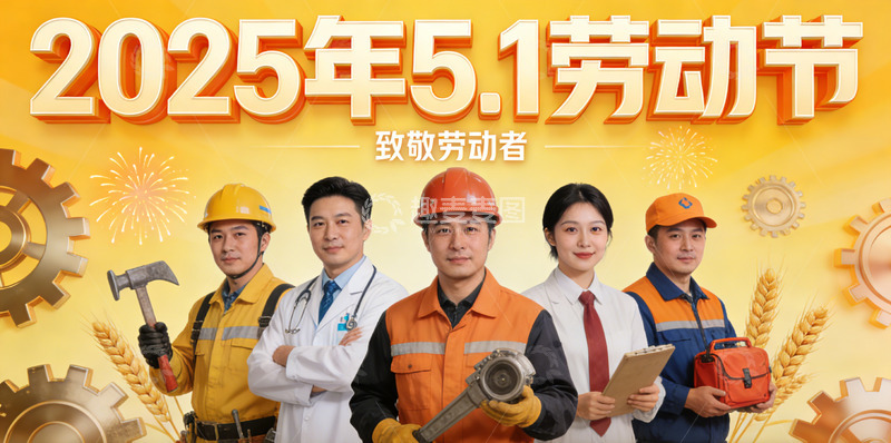 高清大图下载【趣麦麦图】劳动节宣传海报设计