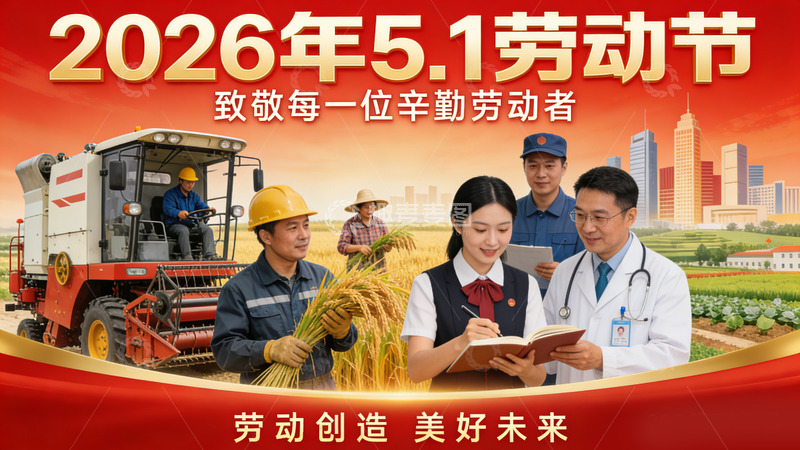 高清大图下载【趣麦麦图】劳动节宣传海报