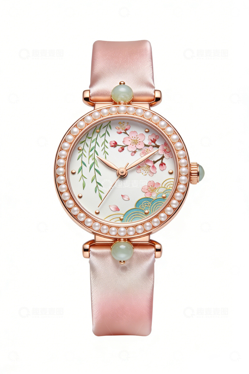 高清大图下载【趣麦麦图】精致花卉女士腕表设计