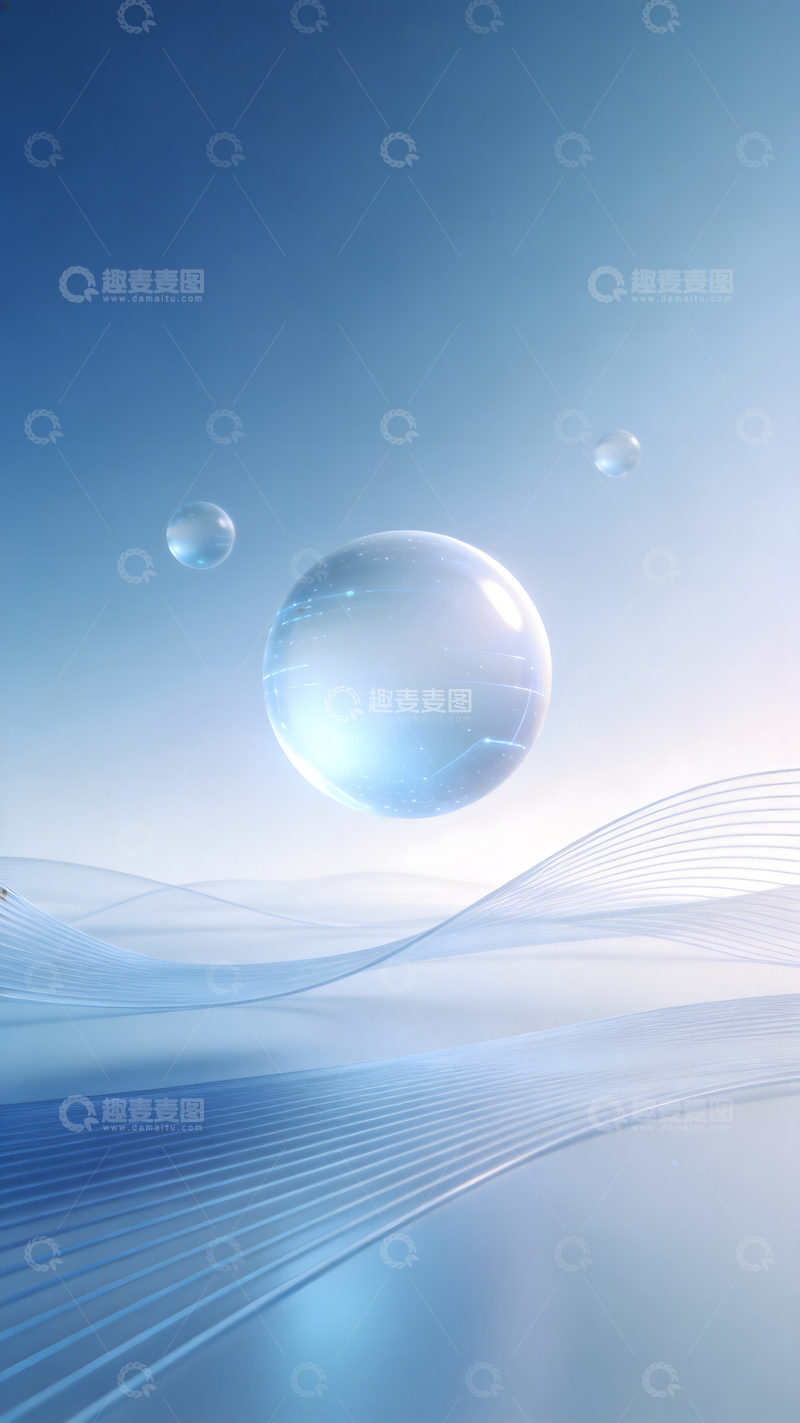 高清大图下载【趣麦麦图】梦幻光影泡泡风景图