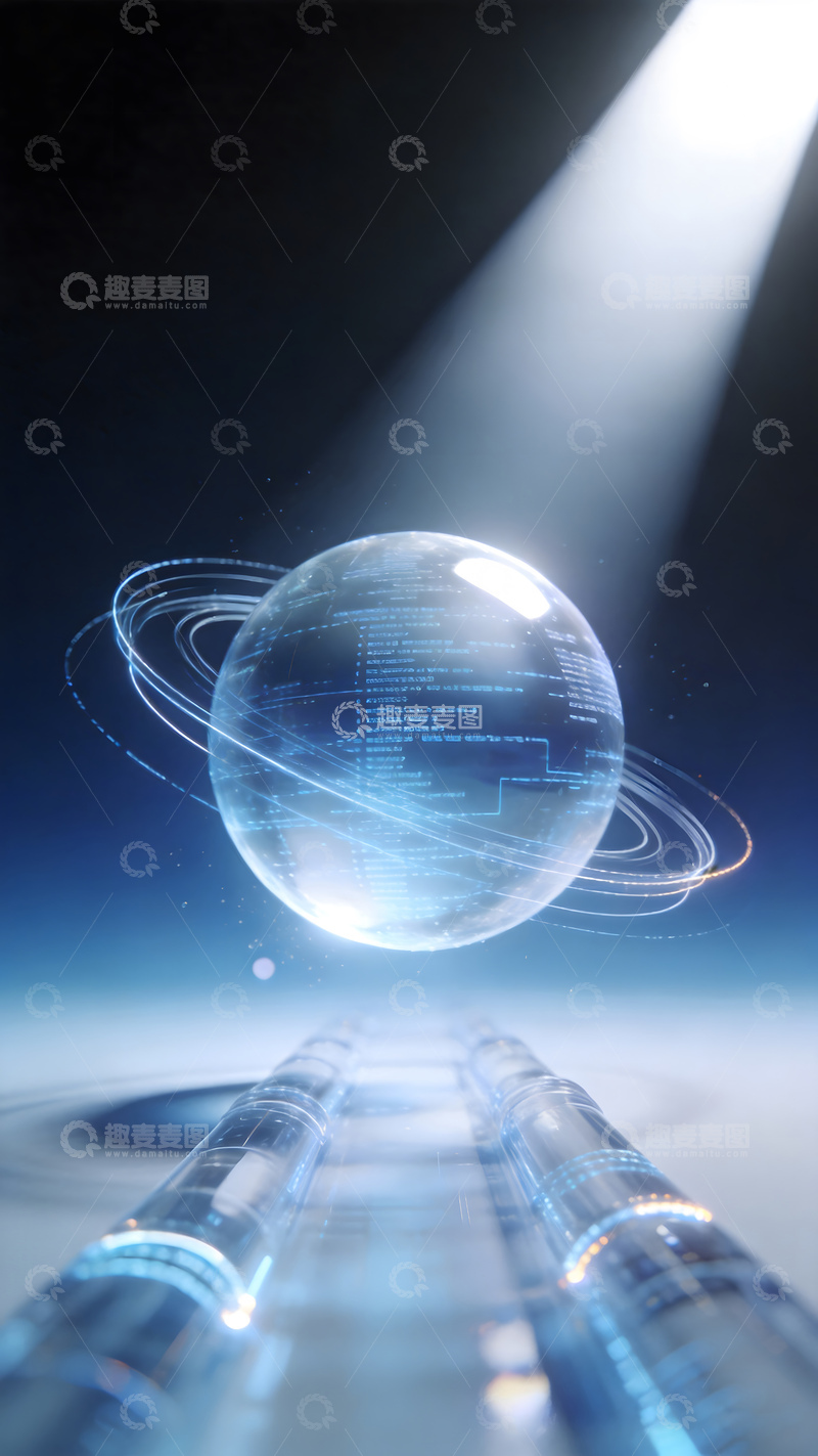 高清大图下载【趣麦麦图】未来科技地球数字画面