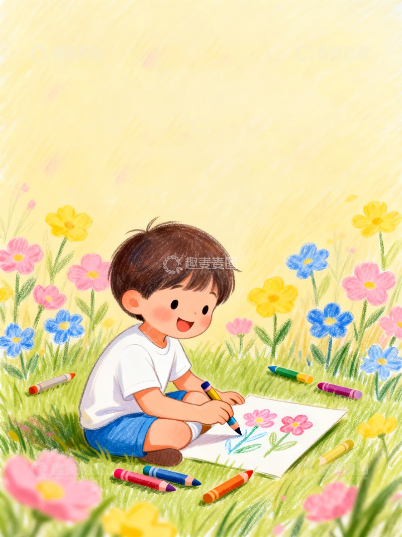 高清大图下载【趣麦麦图】六一儿童节插画6