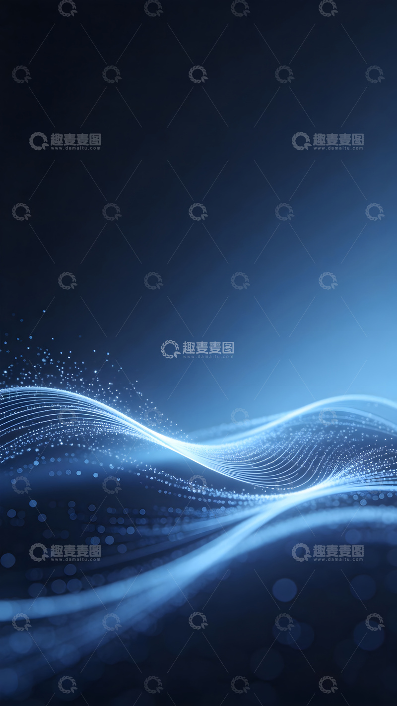 高清大图下载【趣麦麦图】科技感波纹光效背景