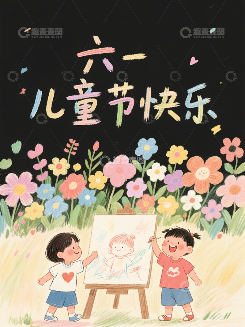 高清大图下载【趣麦麦图】六一儿童节插画5