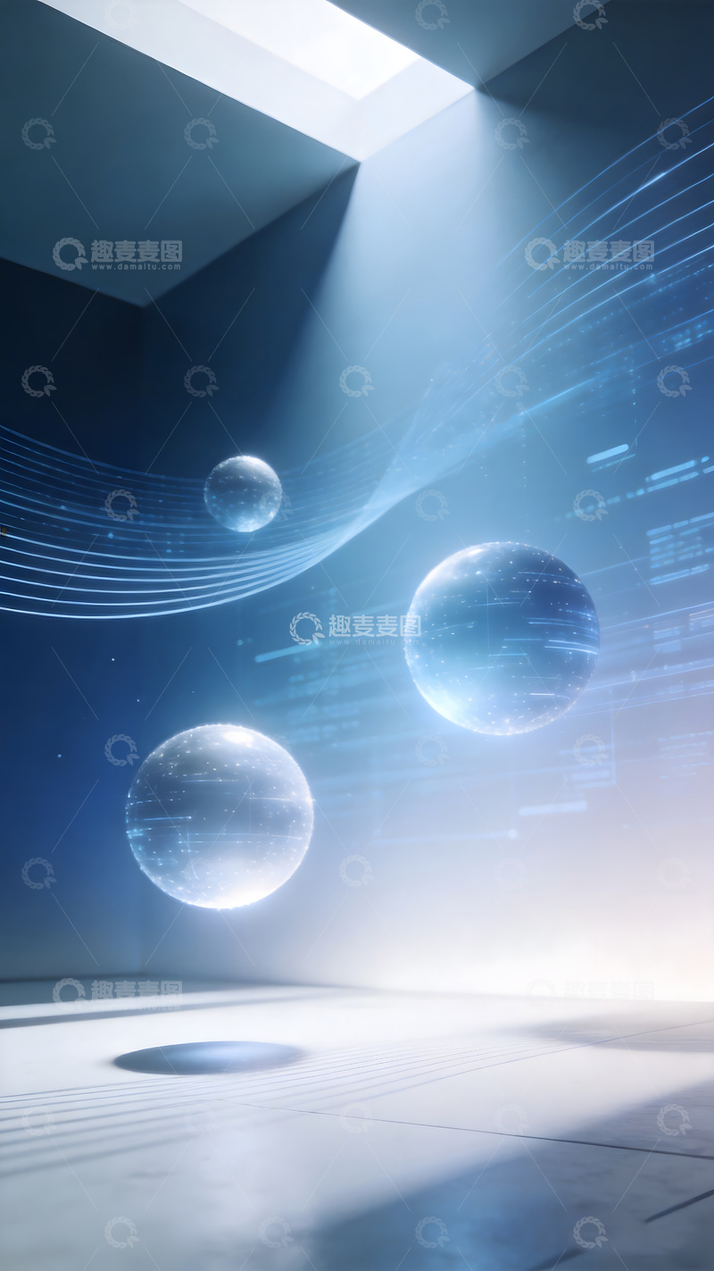 高清大图下载【趣麦麦图】未来科技感星球空间设计