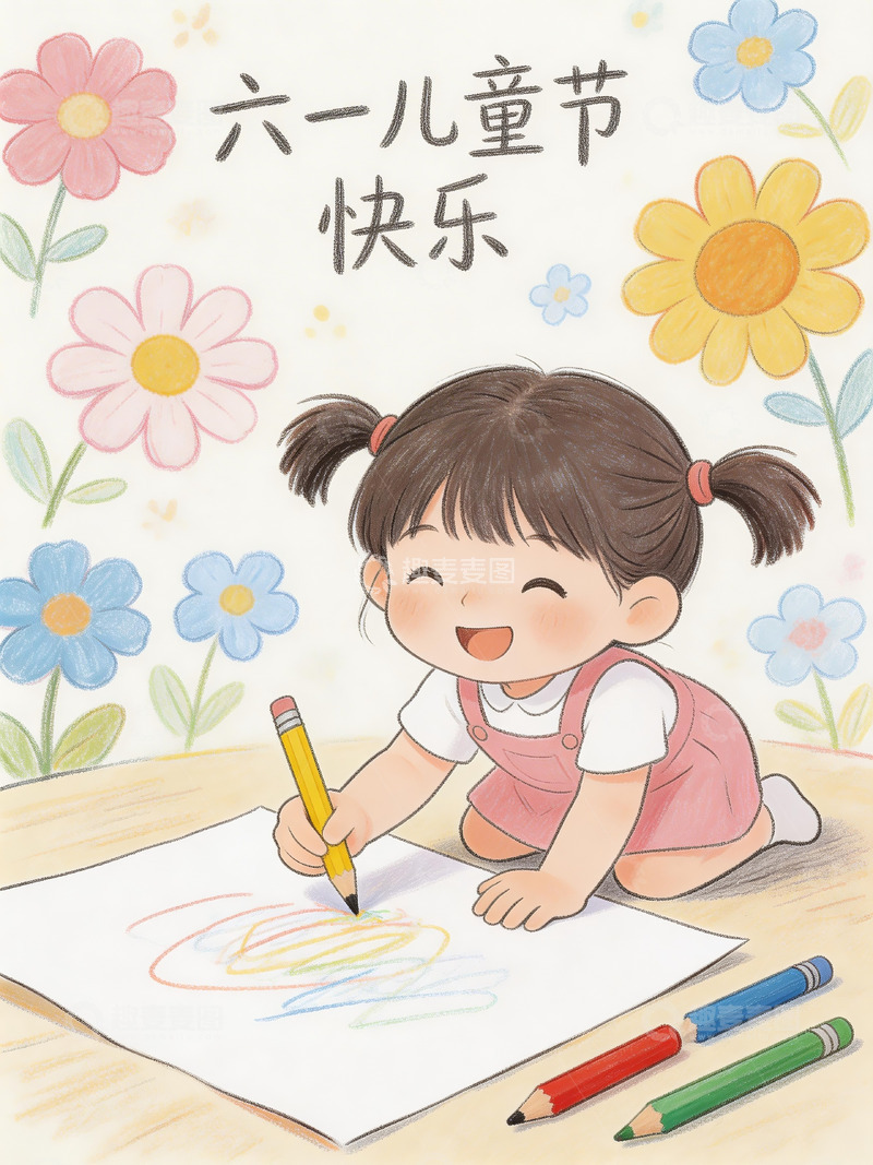 高清大图下载【趣麦麦图】六一儿童节插画4