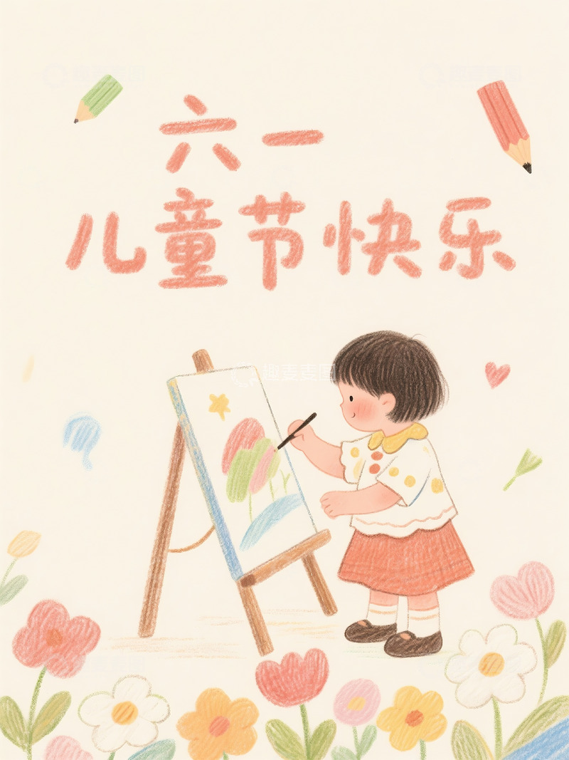 高清大图下载【趣麦麦图】六一儿童节插画0