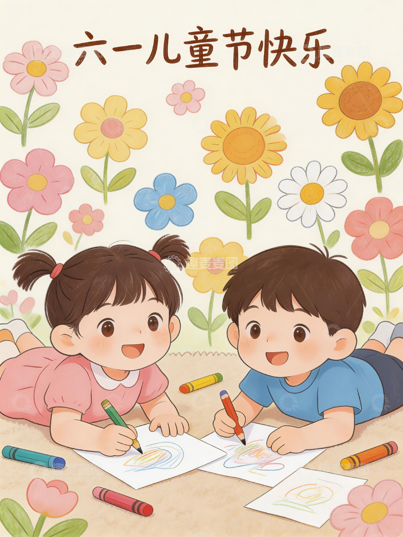 高清大图下载【趣麦麦图】六一儿童节插画3