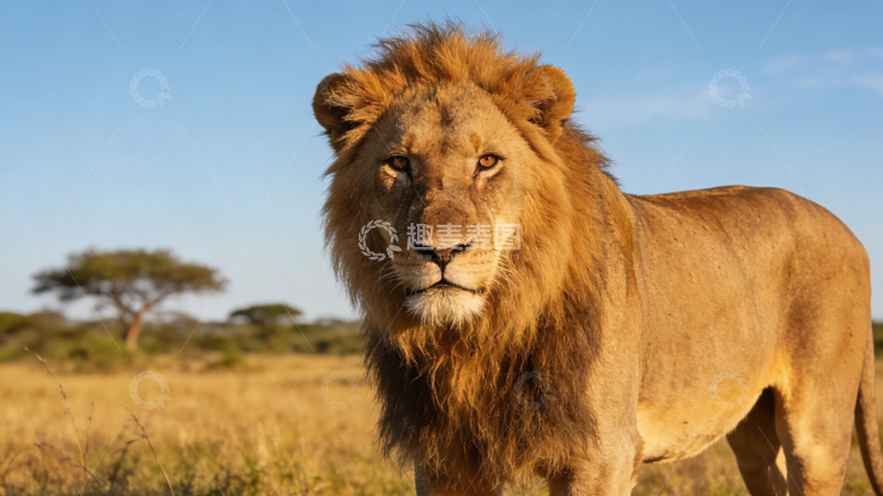 高清大图下载【趣麦麦图】草原雄狮特写野生动物摄影