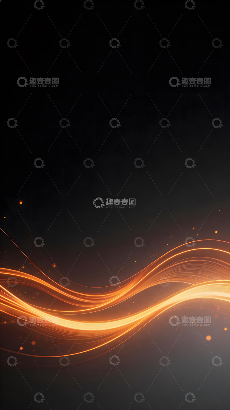高清大图下载【趣麦麦图】火焰波纹科技背景