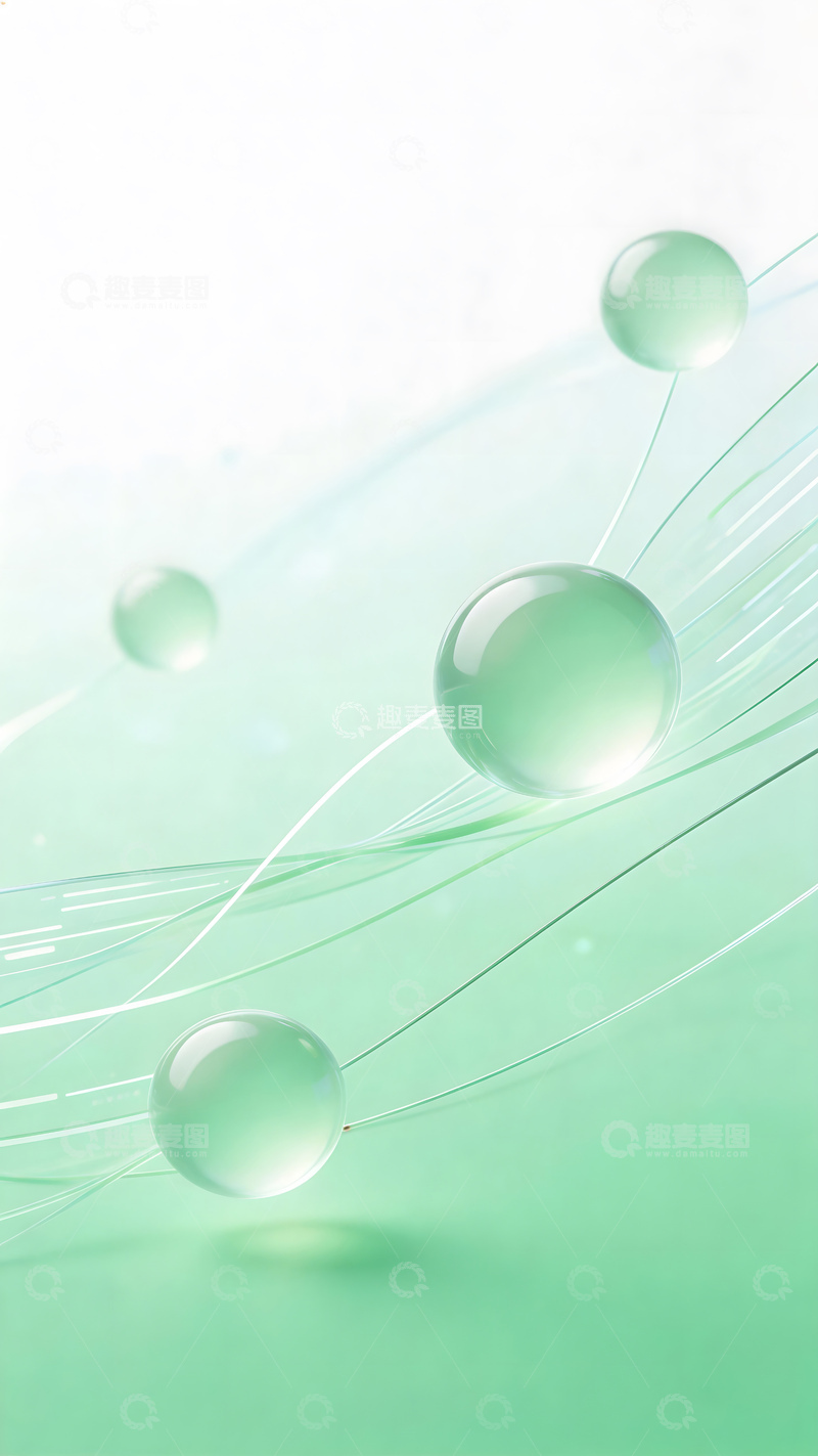 高清大图下载【趣麦麦图】梦幻水滴抽象艺术壁纸