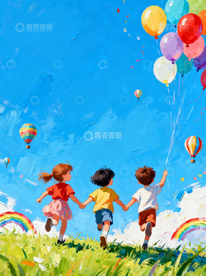 高清大图下载【趣麦麦图】儿童节海报4