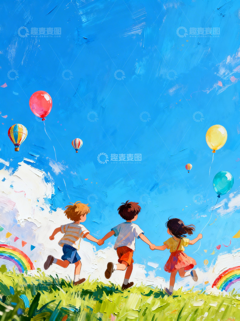 高清大图下载【趣麦麦图】儿童节海报5