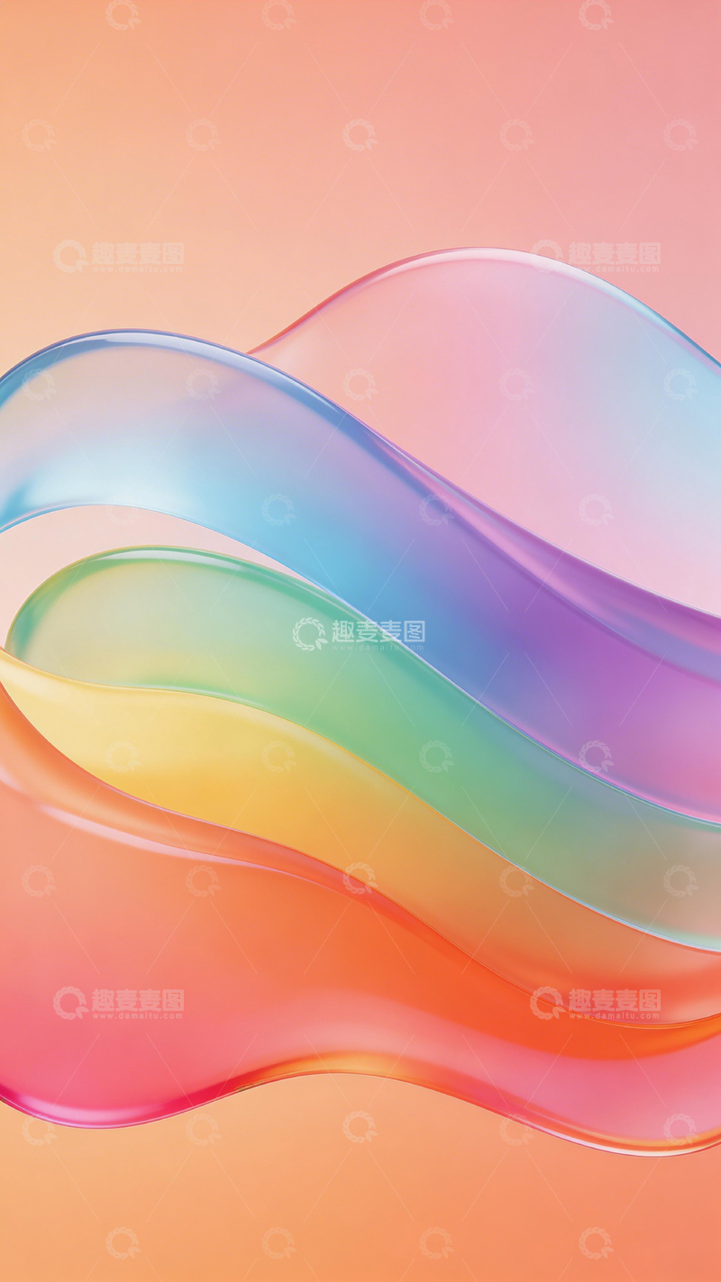 高清大图下载【趣麦麦图】彩虹流动艺术壁纸