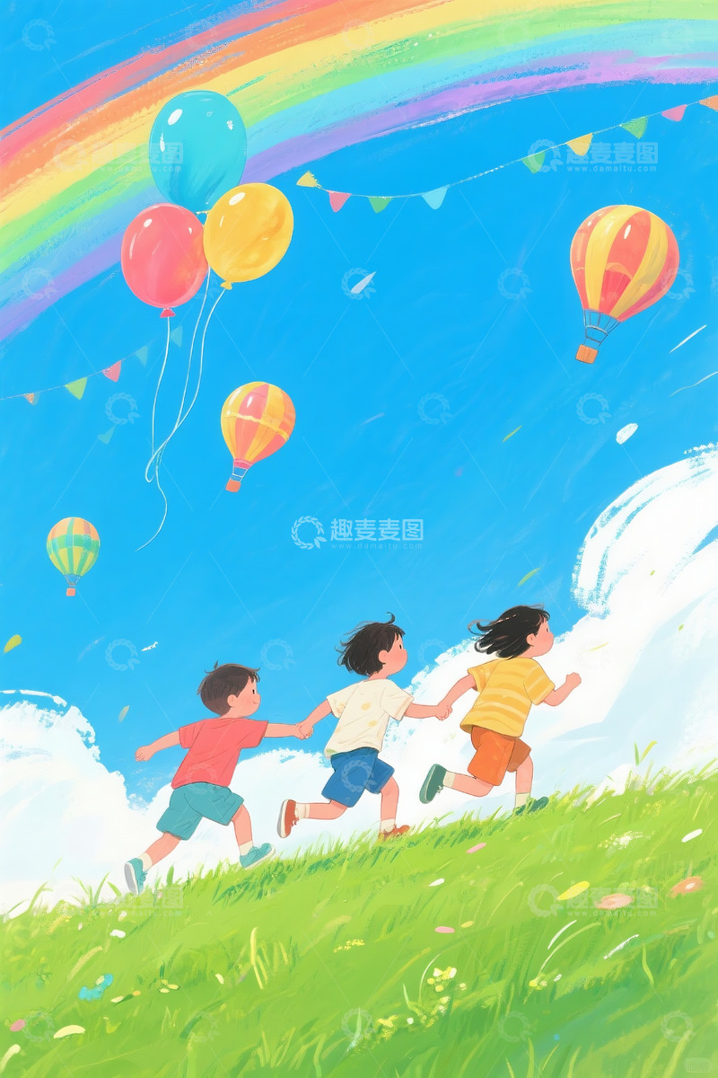 高清大图下载【趣麦麦图】儿童节海报0