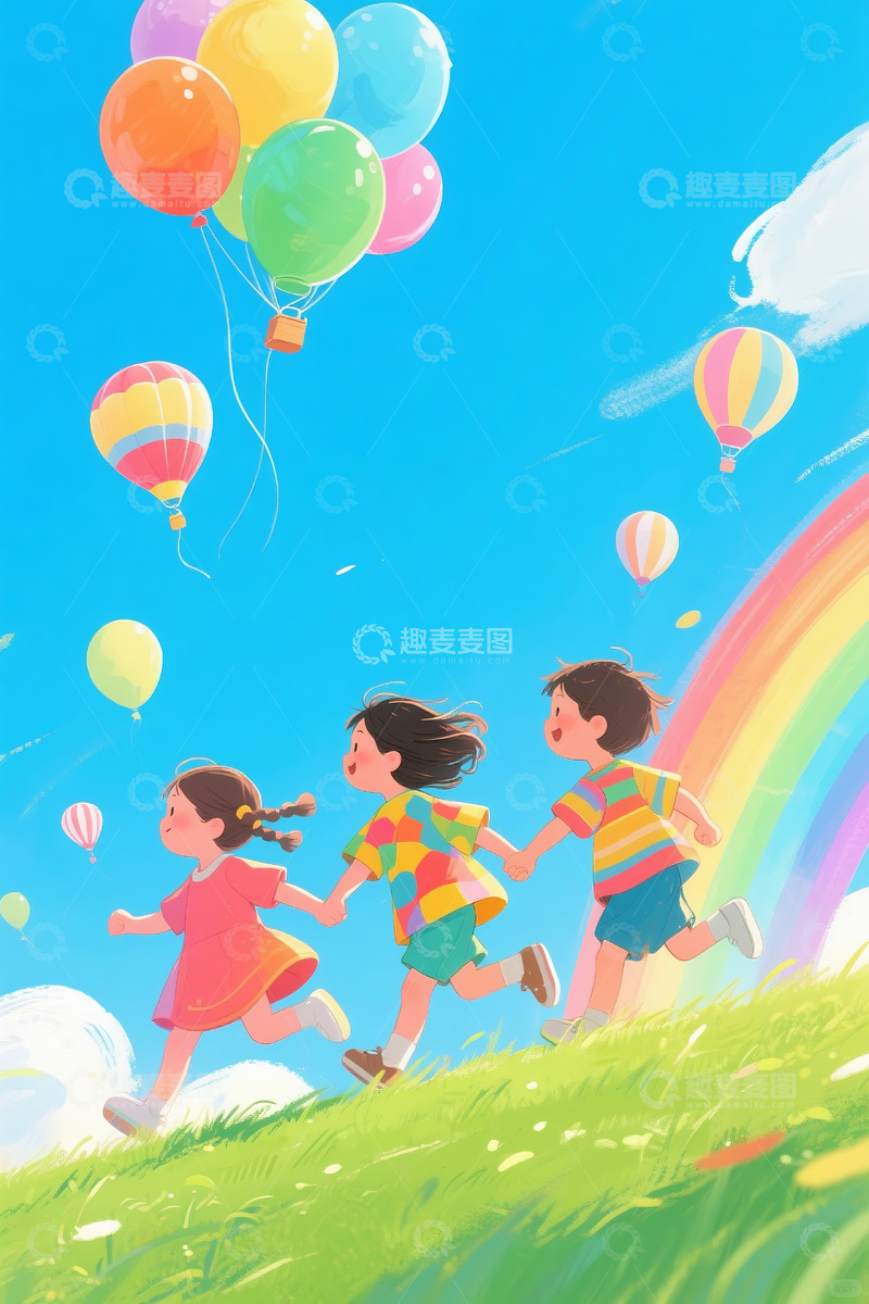 高清大图下载【趣麦麦图】儿童节海报3