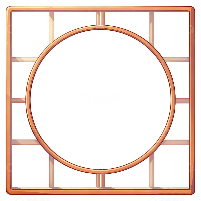 高清大图下载【趣麦麦图】简约圆形窗框设计元素