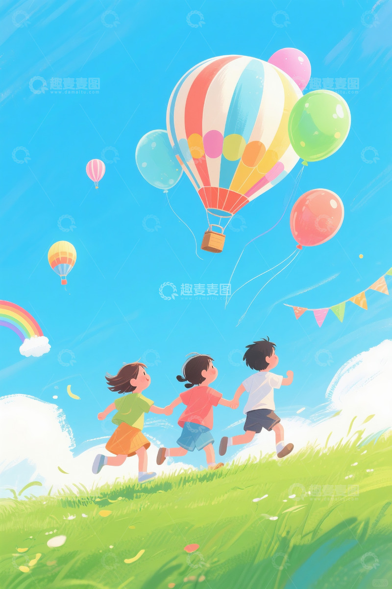 高清大图下载【趣麦麦图】儿童节海报6