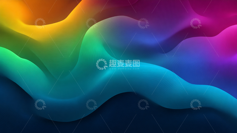 高清大图下载【趣麦麦图】彩虹之梦流动奇观