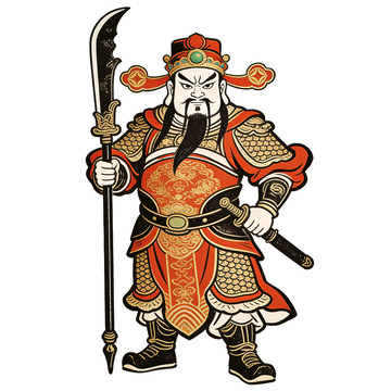传统中国风武将插画