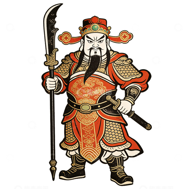 高清大图下载【趣麦麦图】传统中国风武将插画