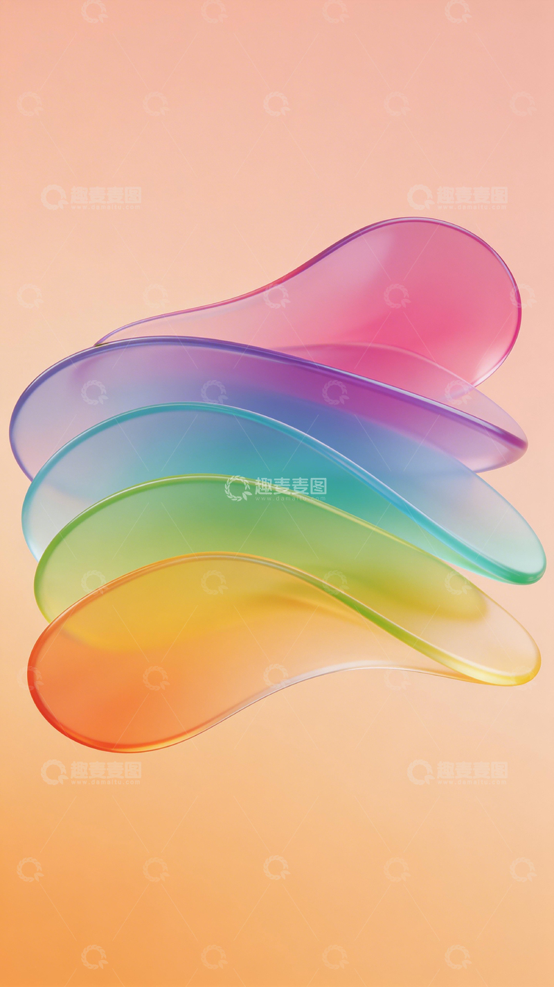 高清大图下载【趣麦麦图】彩虹玻璃片艺术壁纸