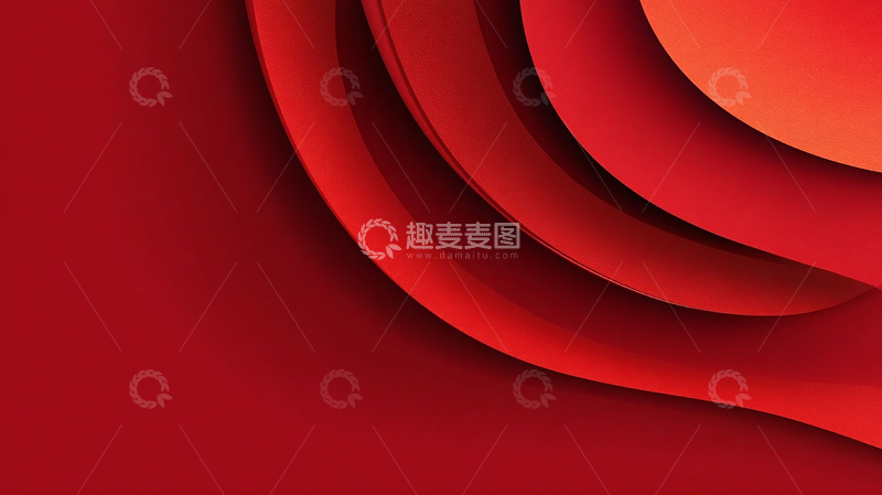 高清大图下载【趣麦麦图】红色抽象层叠奇观