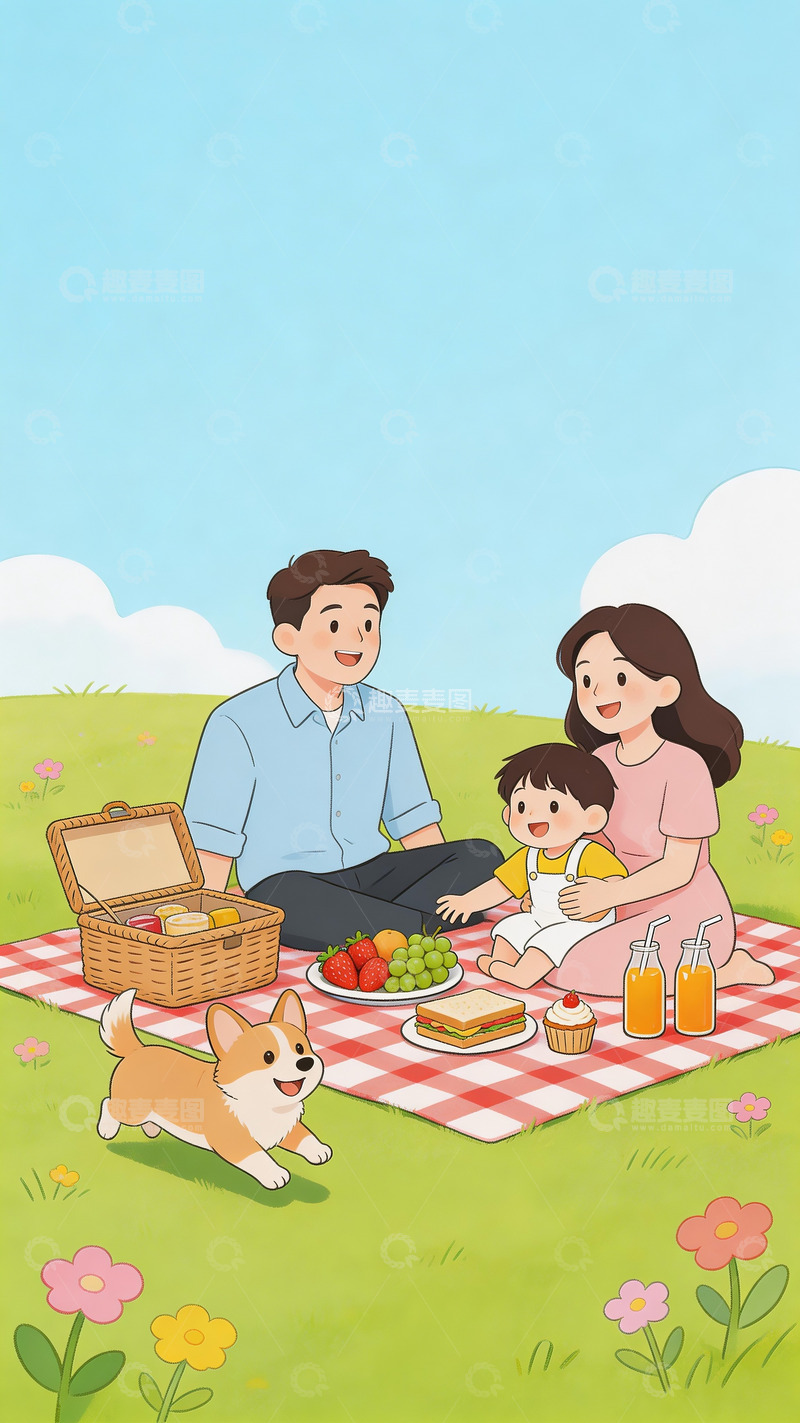 高清大图下载【趣麦麦图】春季旅游踏青聚餐3