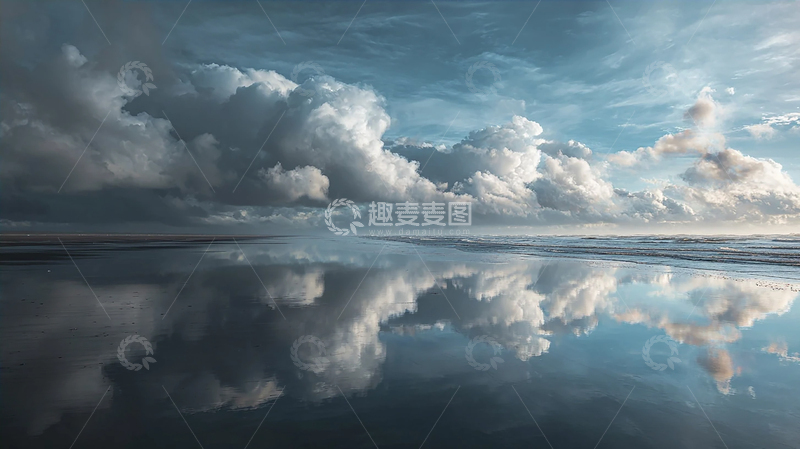 高清大图下载【趣麦麦图】浪漫云海：天空与海洋的融合之舞