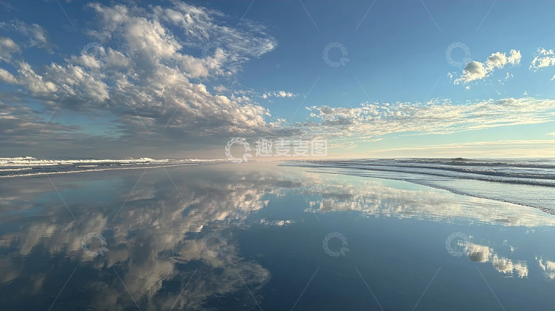 高清大图下载【趣麦麦图】海天一色云海倒影奇观