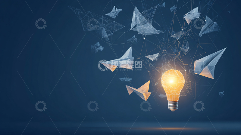 高清大图下载【趣麦麦图】脑洞大开创新思维的灯泡奇幻