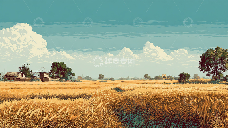 高清大图下载【趣麦麦图】乡村田园的自然风光