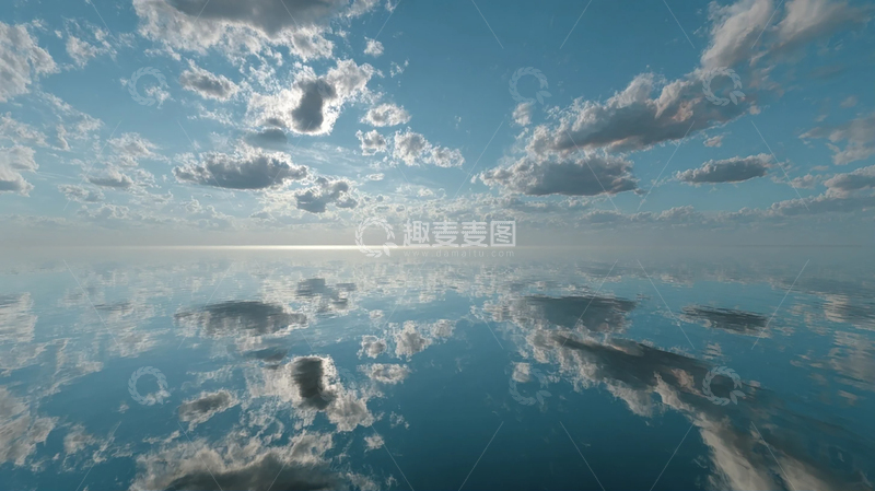 高清大图下载【趣麦麦图】天空海洋的奇幻交融片段