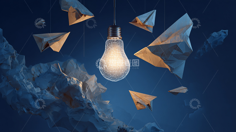 高清大图下载【趣麦麦图】迷幻灯泡中的无限想象