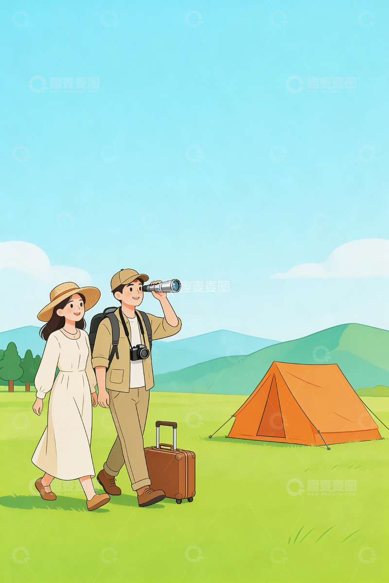 高清大图下载【趣麦麦图】春季旅游踏青聚餐1