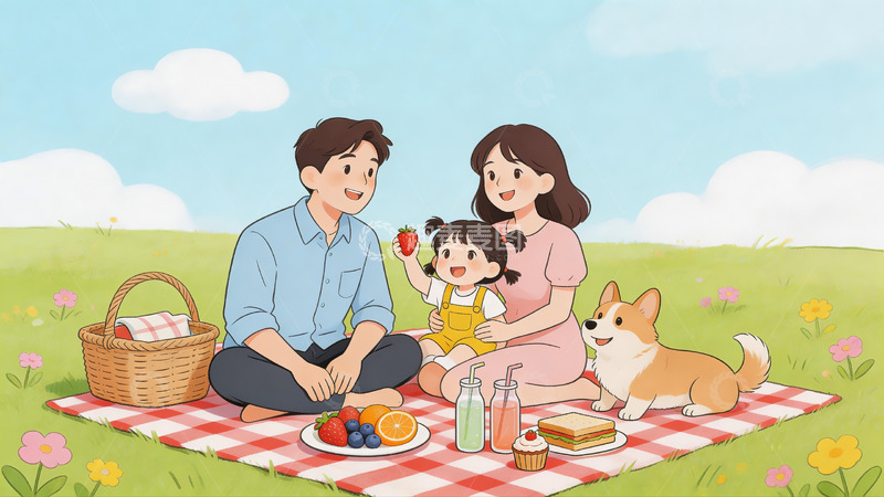 高清大图下载【趣麦麦图】春季旅游踏青聚餐5