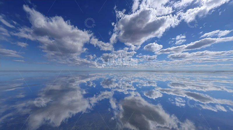 高清大图下载【趣麦麦图】天际倒映云海如镜