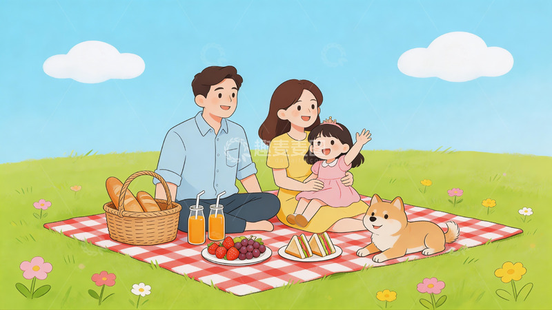 高清大图下载【趣麦麦图】春季旅游踏青聚餐02