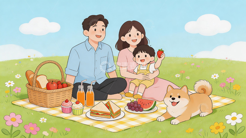 高清大图下载【趣麦麦图】春季旅游踏青聚餐06